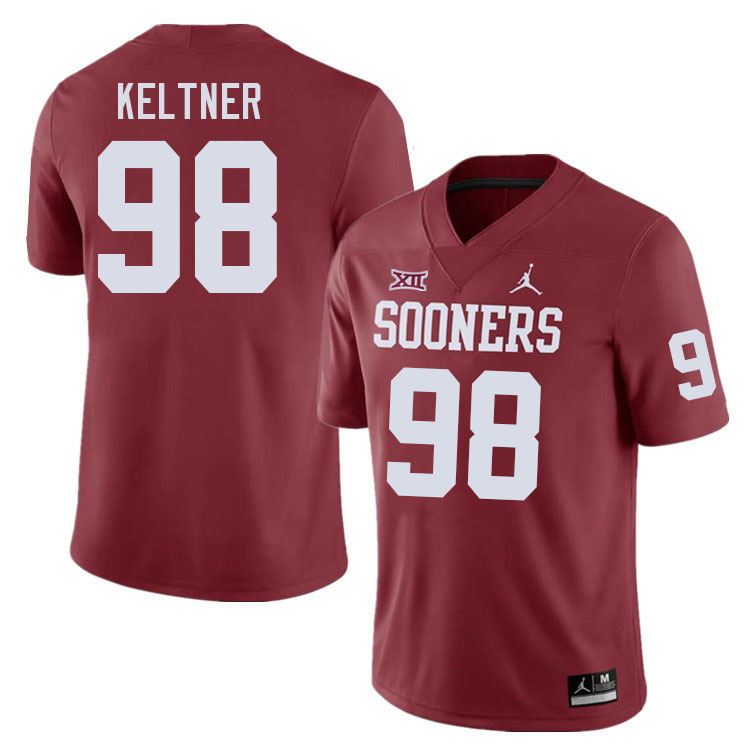 Men #98 Tyler Keltner Oklahoma Sooners College Football Jerseys Stitched-Crimson